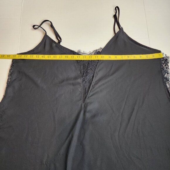 Torrid sz 3 / 3X black silky cami with lace sexy - Picture 8 of 9